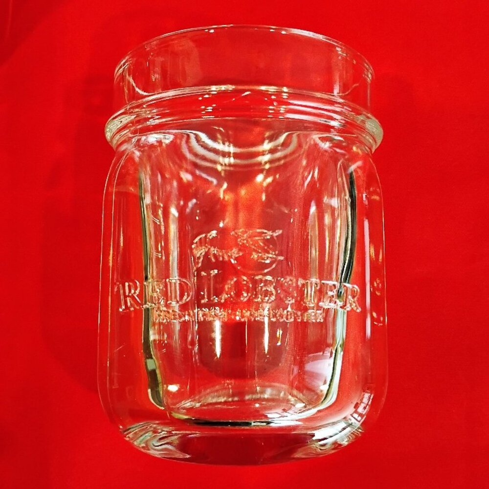 2 Vintage Red Lobster Lowball Glasses - Excellent - Collectible